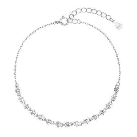 Třpytivý stříbrný náramek s čirými zirkony 13031.1 Evolution Group