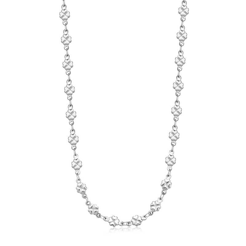 Ocelový náhrdelník se čtyřlístky Chunky SHK81 S Agapo