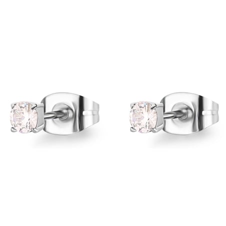 Drobné ocelové náušnice pecky s čirým krystalem Dazzly SDZ45 S Agapo