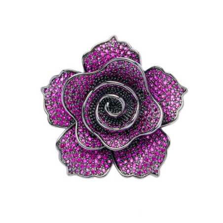 Třpytivá květinová brož s krystaly Peony 58053 Oliver Weber