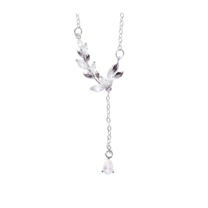 Módní stříbrný náhrdelník s krystaly Gentle 61318 (řetízek, přívěsek) Oliver Weber