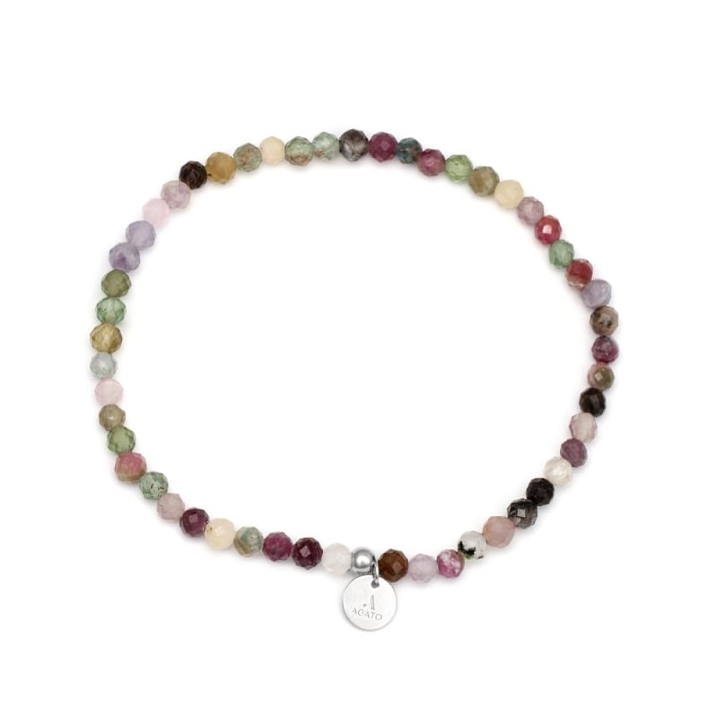 Dámský náramek s barevnými korálky turmalínu POL-B09/17G Agato