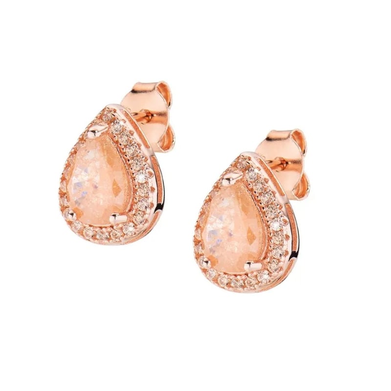 Třpytivé pozlacené náušnice Tear Drop Lady ECRGRCHCHZ Amen Třpytivé pozlacené náušnice Tear Drop Lady ECRGRCHCHZ Amen