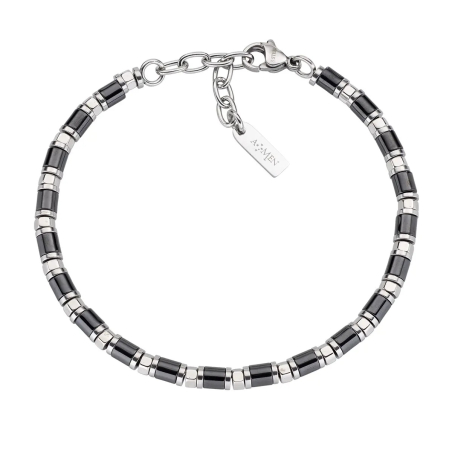 Pánský korálkový náramek z oceli ACBR1314 Amen