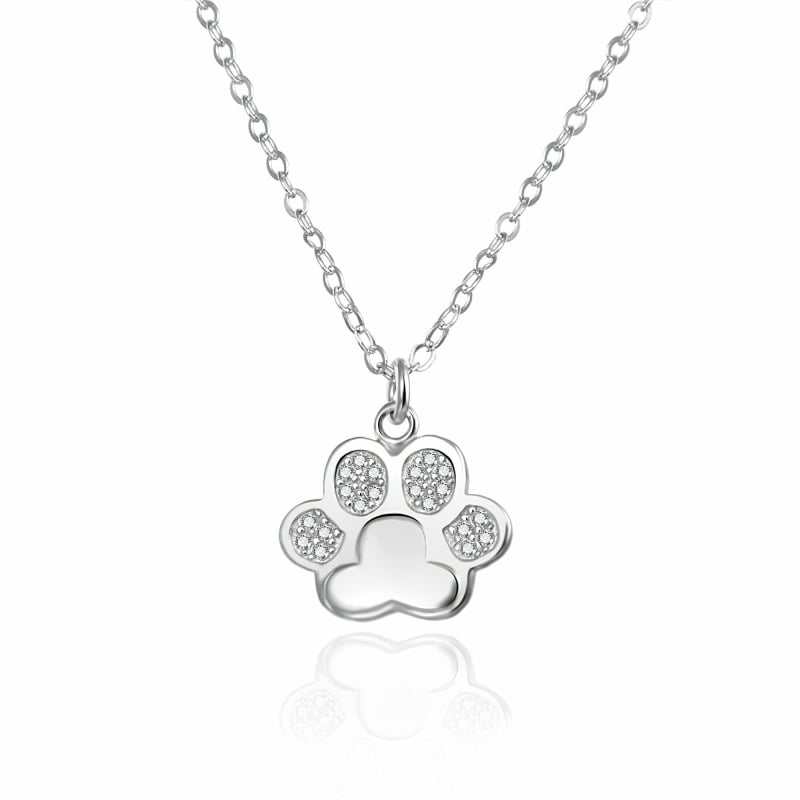 Dívčí stříbrný náhrdelník Tlapka AGT-ND03W Agato Dívčí stříbrný náhrdelník Tlapka AGT-ND03W Agato