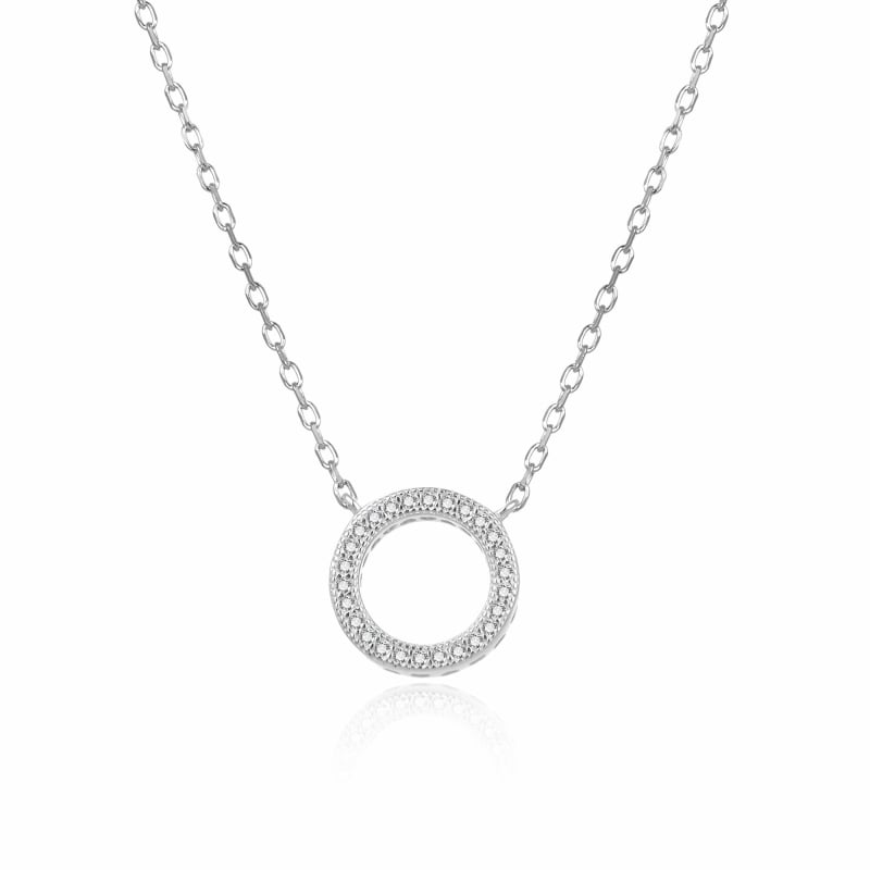 Jemný stříbrný náhrdelník Kroužek AGT-N038W Agato Jemný stříbrný náhrdelník Kroužek AGT-N038W Agato
