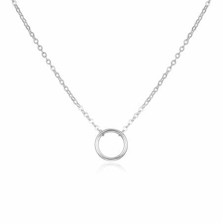 Něžný stříbrný náhrdelník Kroužek AGT-N034X Agato
