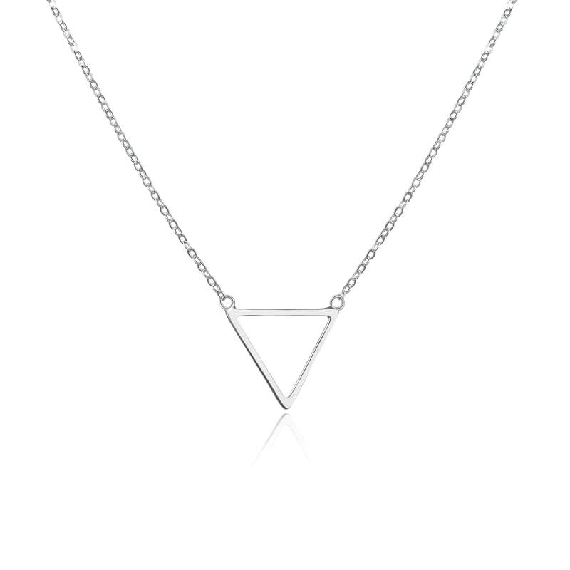 Působivý stříbrný náhrdelník Trojúhelník AGT-N033X Agato