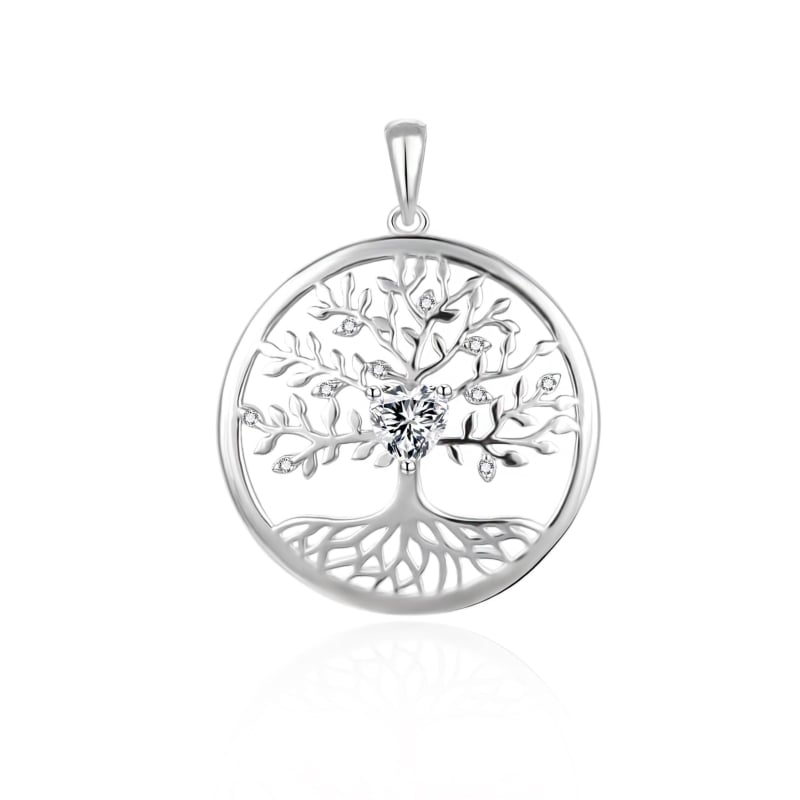 Stříbrný přívěsek Strom života se zirkony AGT-H02W Agato
