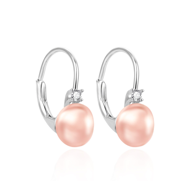 Elegantní stříbrné náušnice s růžovými perlami AGT-E263LW-PPI Agato Elegantní stříbrné náušnice s růžovými perlami AGT-E263LW-PPI Agato