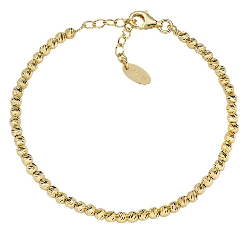 Pozlacený korálkový náramek pro ženy Essential BRDI30G Amen Pozlacený korálkový náramek pro ženy Essential BRDI30G Amen