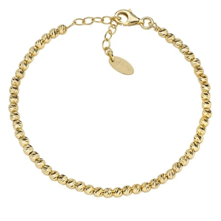 Pozlacený korálkový náramek pro ženy Essential BRDI30G Amen