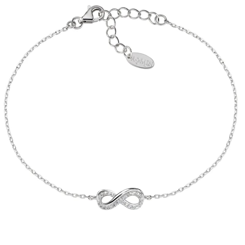 Nadčasový stříbrný náramek Nekonečno Love BRINLIBBZ Amen