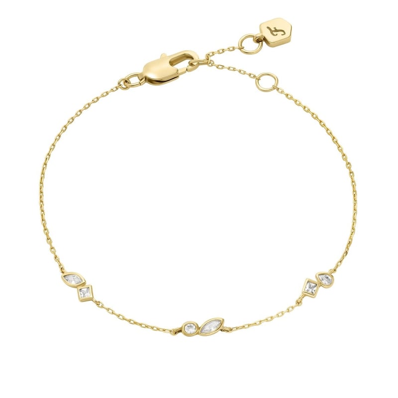 Jemný pozlacený náramek s krystaly JA7288710 Fossil Jemný pozlacený náramek s krystaly JA7288710 Fossil