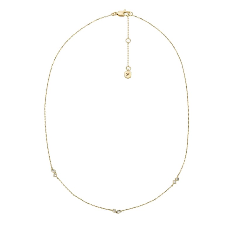 Jemný pozlacený náhrdelník s krystaly JA7287710 Fossil Jemný pozlacený náhrdelník s krystaly JA7287710 Fossil