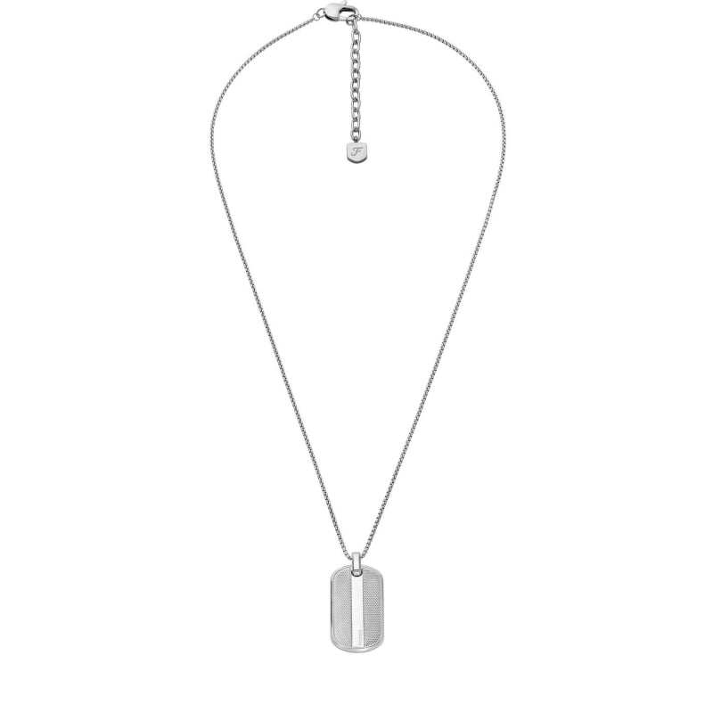 Pánský ocelový náhrdelník Psí známka Knox JF04882040 Fossil