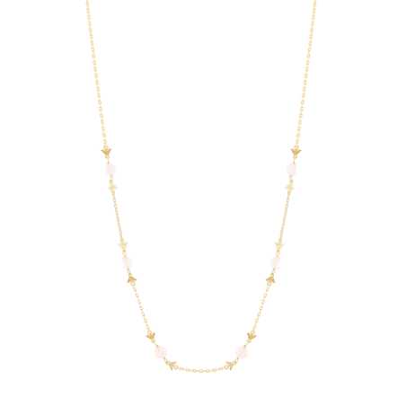 Módní pozlacený náhrdelník s křemenem EGS3200710 Emporio Armani