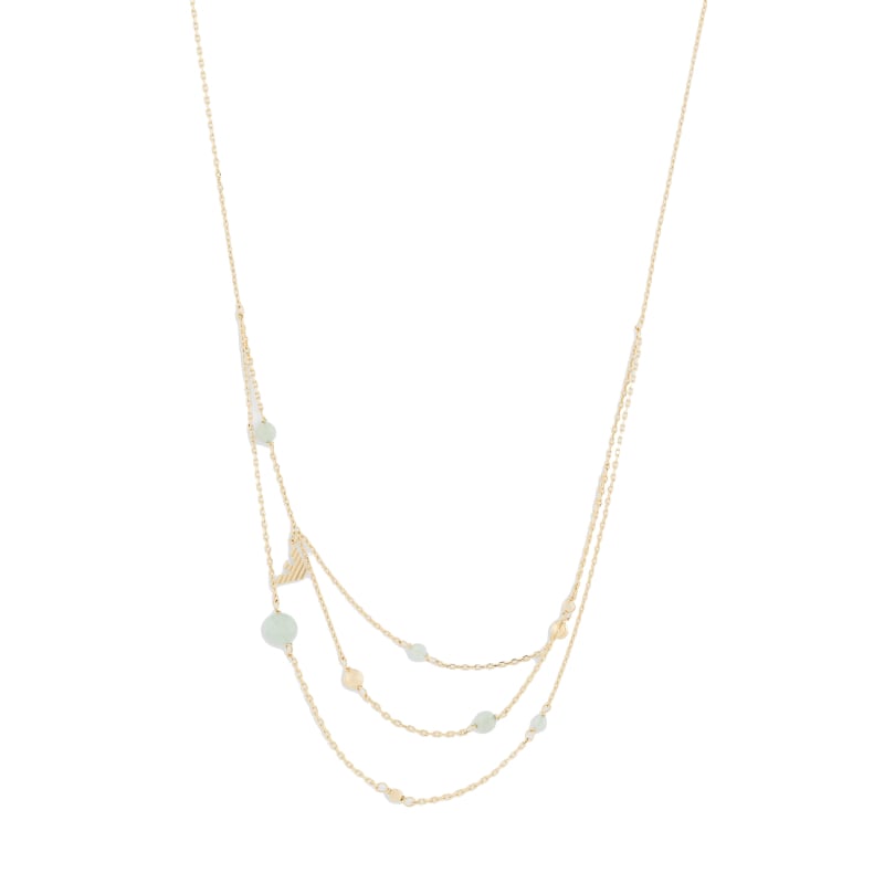 Jemný pozlacený náhrdelník s aventurinem EGS3225710 Emporio Armani