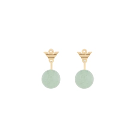 Pozlacené náušnice 2v1 s aventurínovými kameny EGS3227710 Emporio Armani