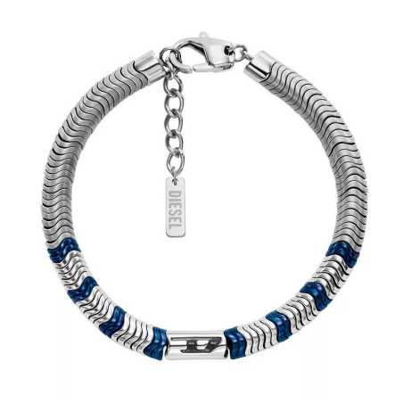 Pánský ocelový bicolor náramek s hematitem DX1572931 Diesel