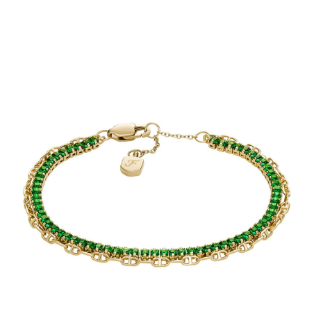 Dvojitý pozlacený náramek Heritage D-Link JA7272710 Fossil