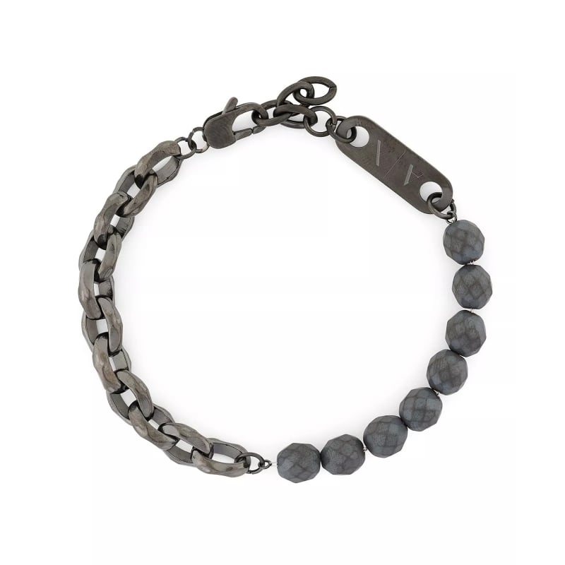 Slušivý náramek pro muže s hematitem AXG0151060 Armani Exchange