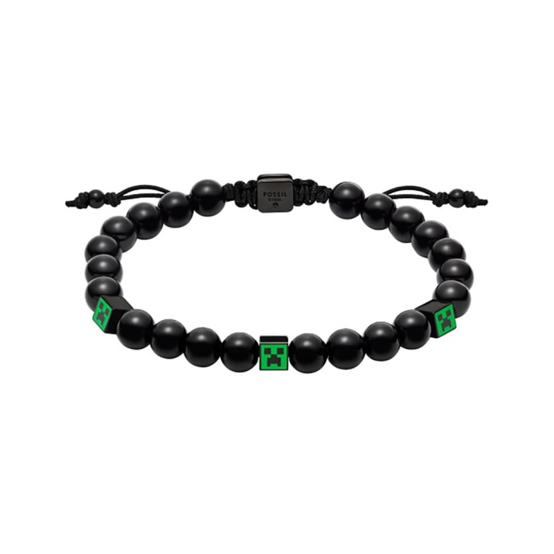 Černý korálkový náramek Minecraft x Fossil JFC04861001 Fossil
