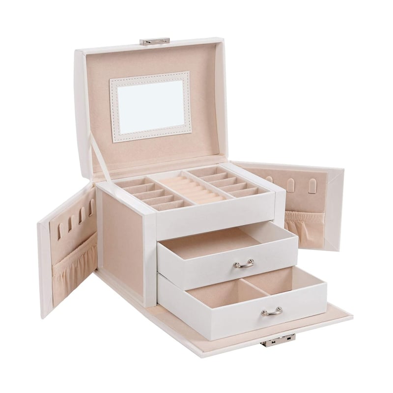 Bílá šperkovnice se zrcátkem Troli Bílá šperkovnice se zrcátkem Troli