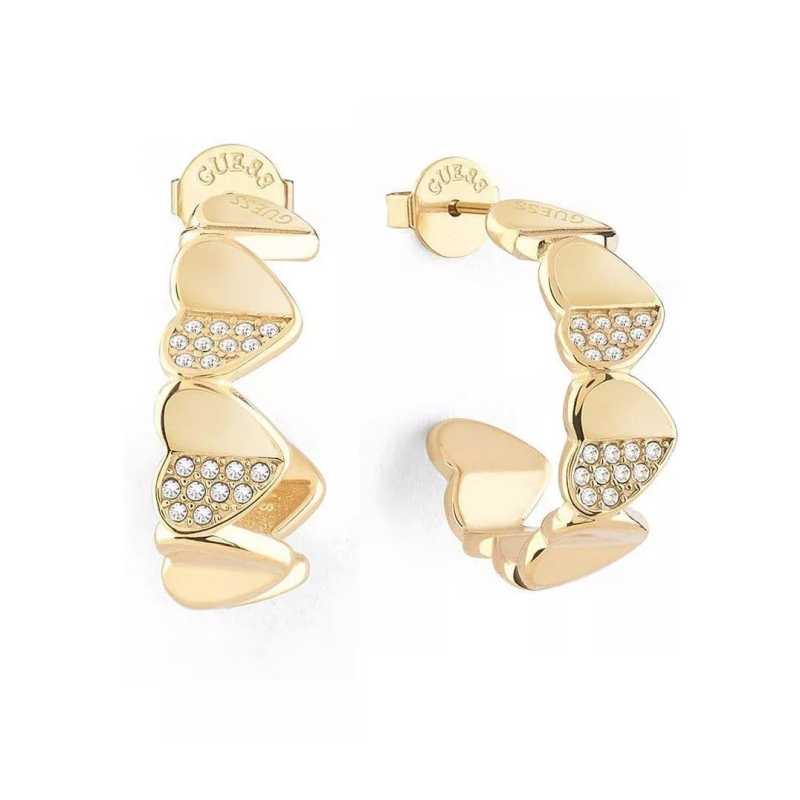 Romantické kruhové náušnice Lovely Guess JUBE03040JWYGT Guess Romantické kruhové náušnice Lovely Guess JUBE03040JWYGT Guess