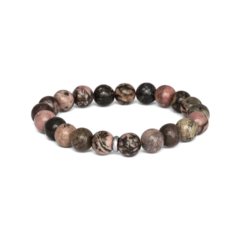 Korálkový náramek z rodonitu MINK140/17 Agato