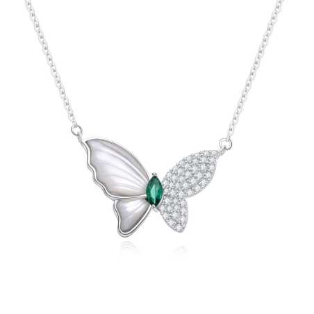 Překrásný stříbrný náhrdelník Motýl ETERNITY N0000958 Moiss