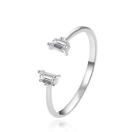 Moderní otevřený prsten ze stříbra AGT-R56W Agato / Obvod: 57 mm - 57 mm