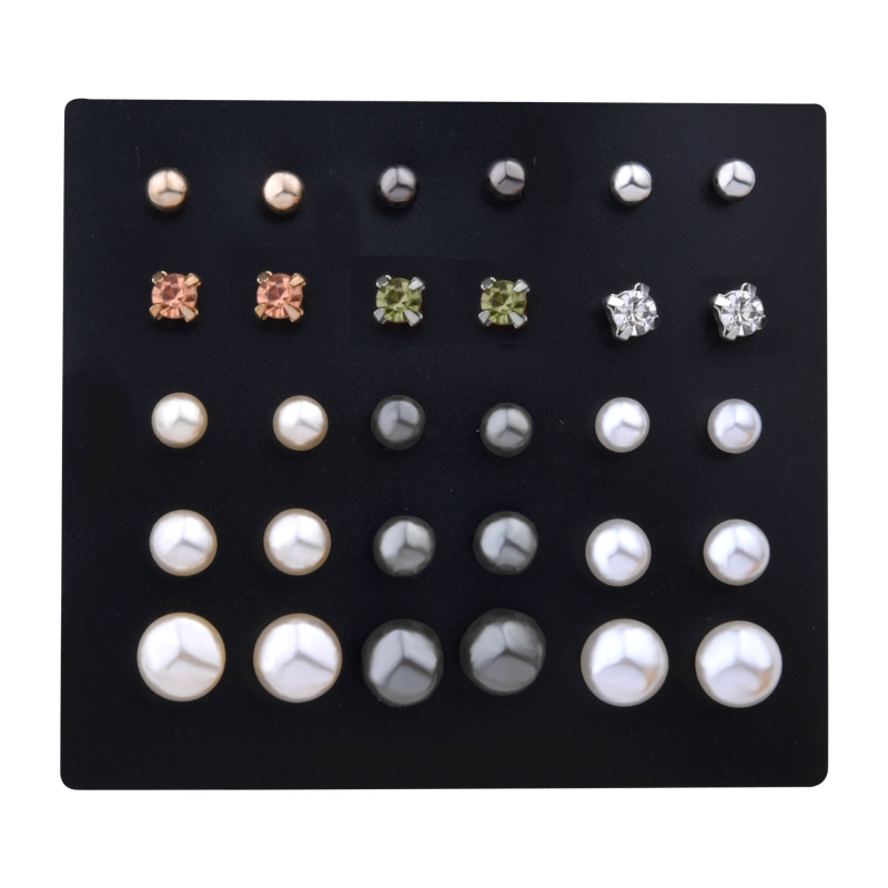 Sada půvabných náušnic / pecky (15 párů) Troli Sada půvabných náušnic / pecky (15 párů) Troli