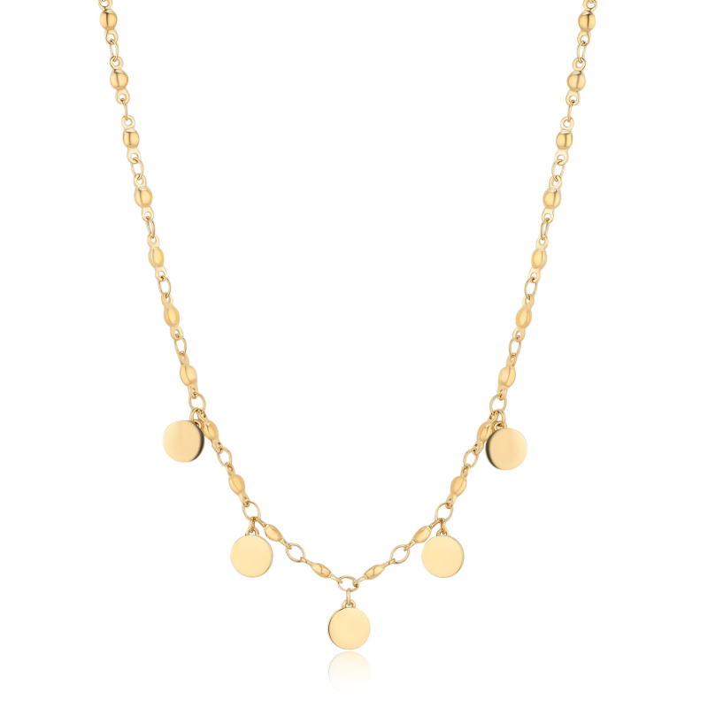 Pozlacený ocelový náhrdelník s penízky Elysium SUM02 S Agapo