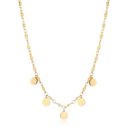 Pozlacený ocelový náhrdelník s penízky Elysium SUM02 S Agapo