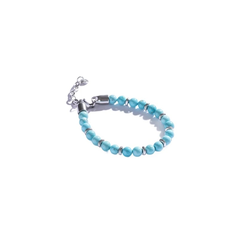 Pánský korálkový náramek s tyrkysem MCGB5008 Marc Malone Pánský korálkový náramek s tyrkysem MCGB5008 Marc Malone