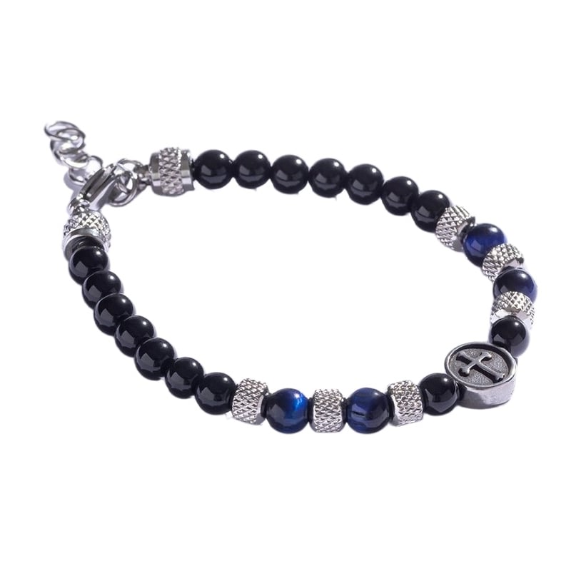 Korálkový náramek s modrým tygřím okem MCGB5016 Marc Malone Korálkový náramek s modrým tygřím okem MCGB5016 Marc Malone