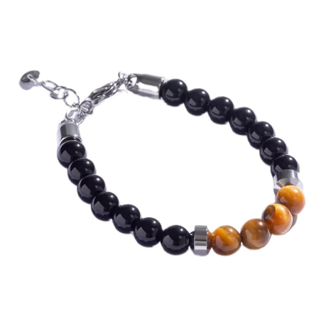 Stylový korálkový náramek s tygřím okem MCGB5021 Marc Malone