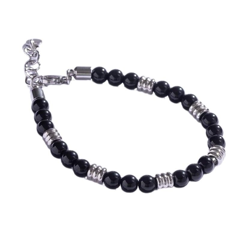 Černý korálkový náramek pro muže MCGB5027 Marc Malone Černý korálkový náramek pro muže MCGB5027 Marc Malone