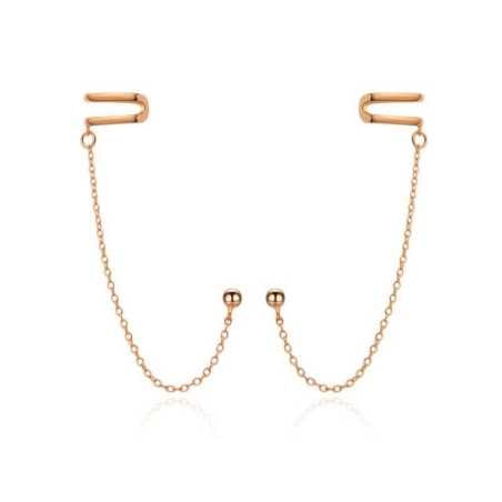 Pozlacené řetízkové záušnice E0004308 Moiss