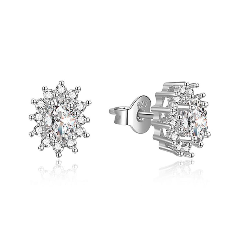 Třpytivé stříbrné náušnice se zirkony E0003331 Moiss Třpytivé stříbrné náušnice se zirkony E0003331 Moiss