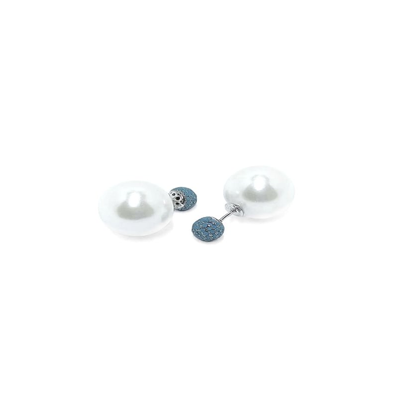 Úchvatné stříbrné náušnice s Shell perlami a zirkony E0003549 Moiss Úchvatné stříbrné náušnice s Shell perlami a zirkony E0003549 Moiss