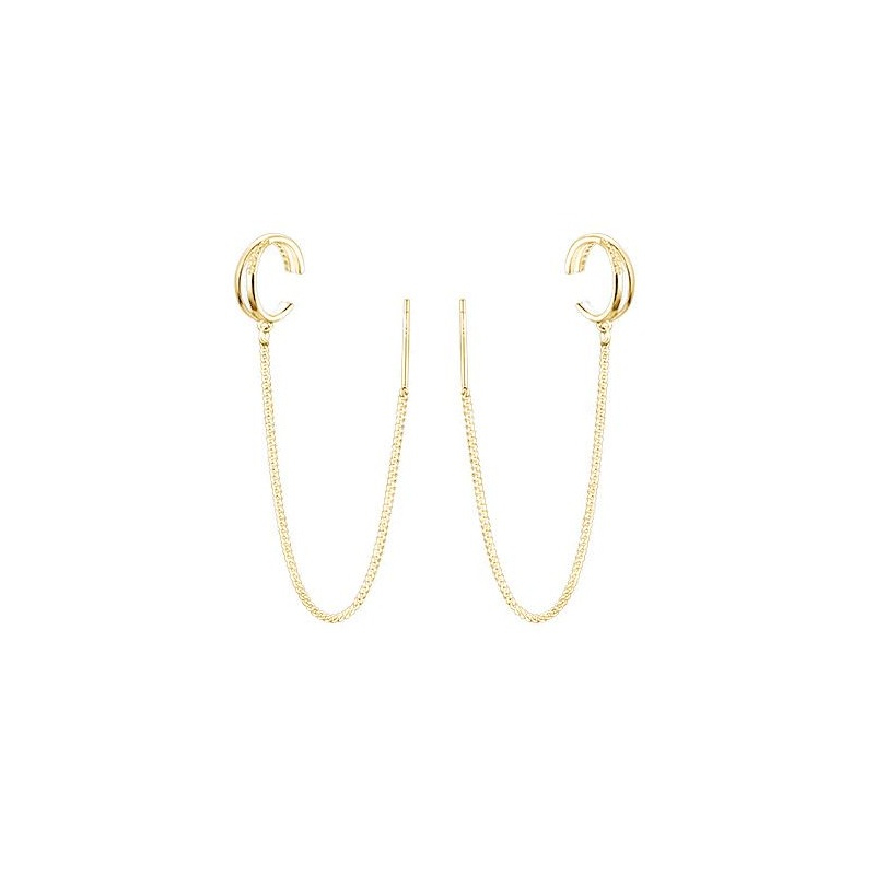 Řetízkové záušnice z pozlaceného stříbra E0004291 Moiss