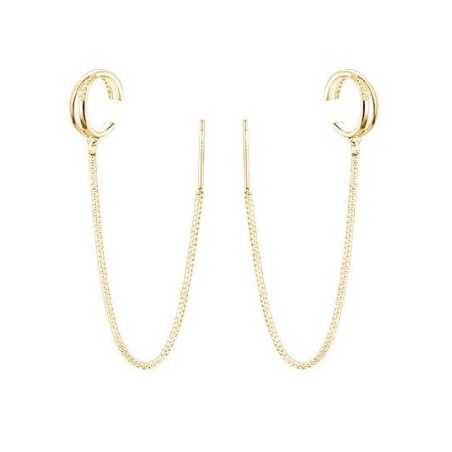Řetízkové záušnice z pozlaceného stříbra E0004291 Moiss