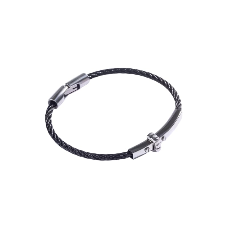 Černý ocelový náramek pro muže MCGB5001BS Marc Malone