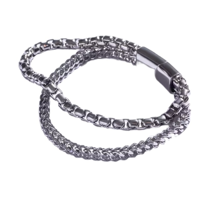 Dvojitý ocelový náramek pro muže MCGB5052S Marc Malone / Délka: 21 cm Dvojitý ocelový náramek pro muže MCGB5052S Marc Malone / Délka: 21 cm