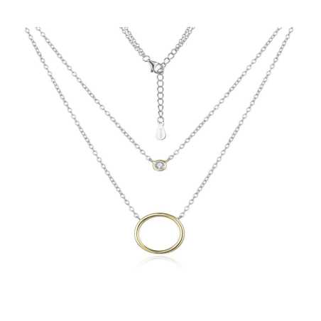 Dvojitý bicolor náhrdelník Kruhy N0000369 Moiss