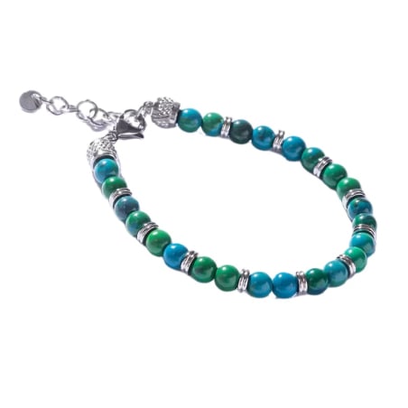 Pánský korálkový náramek s umělým chryzokolem MCGB5014 Marc Malone