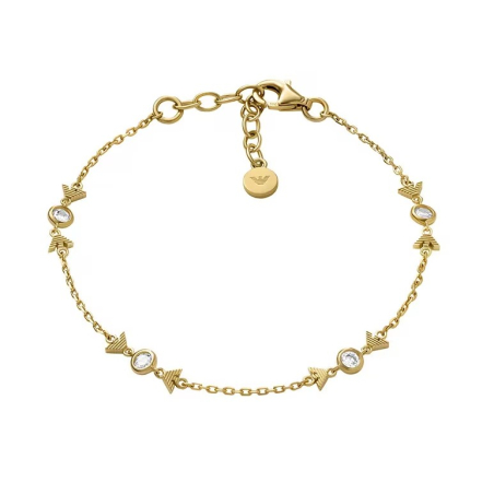 Půvabný pozlacený náramek pro ženy se zirkony EG3619710 Emporio Armani