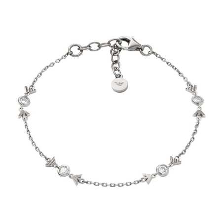 Půvabný stříbrný náramek pro ženy se zirkony EG3616040 Emporio Armani